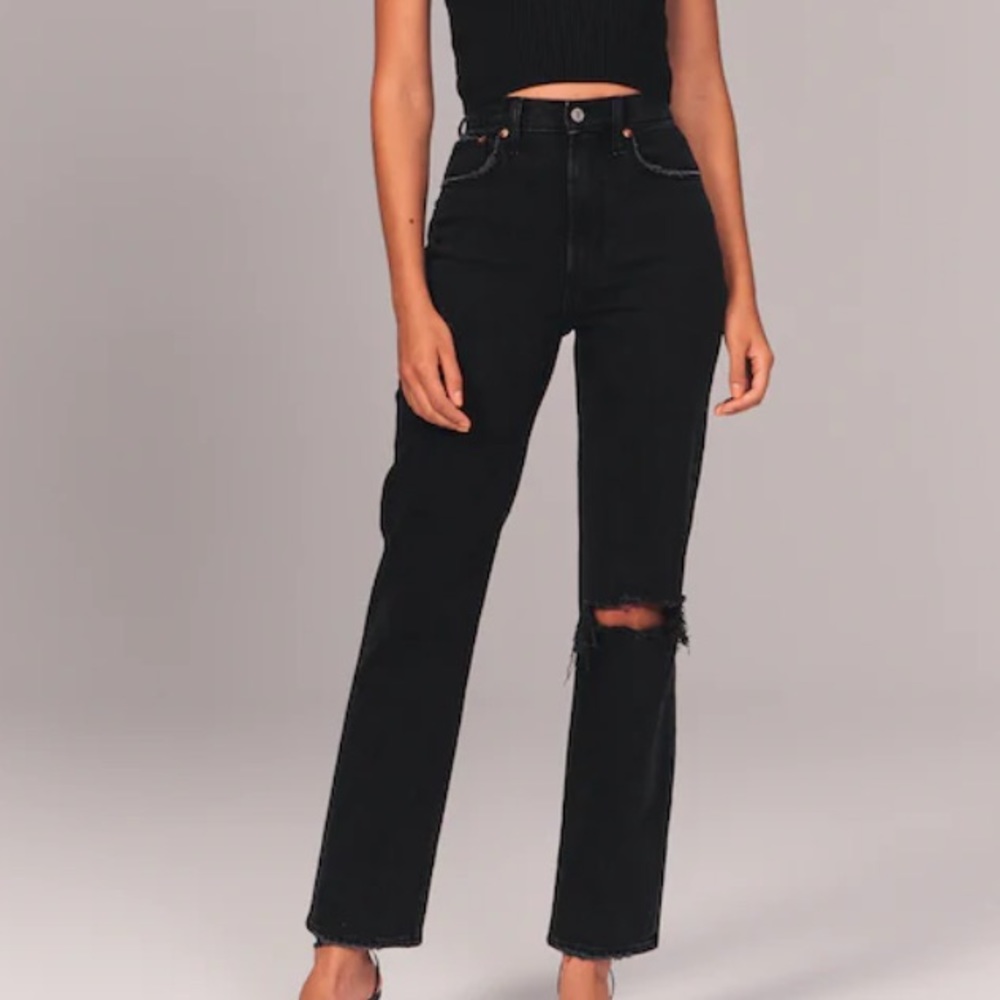 Abercrombie 90s Ultra High Rise Straight Jeans